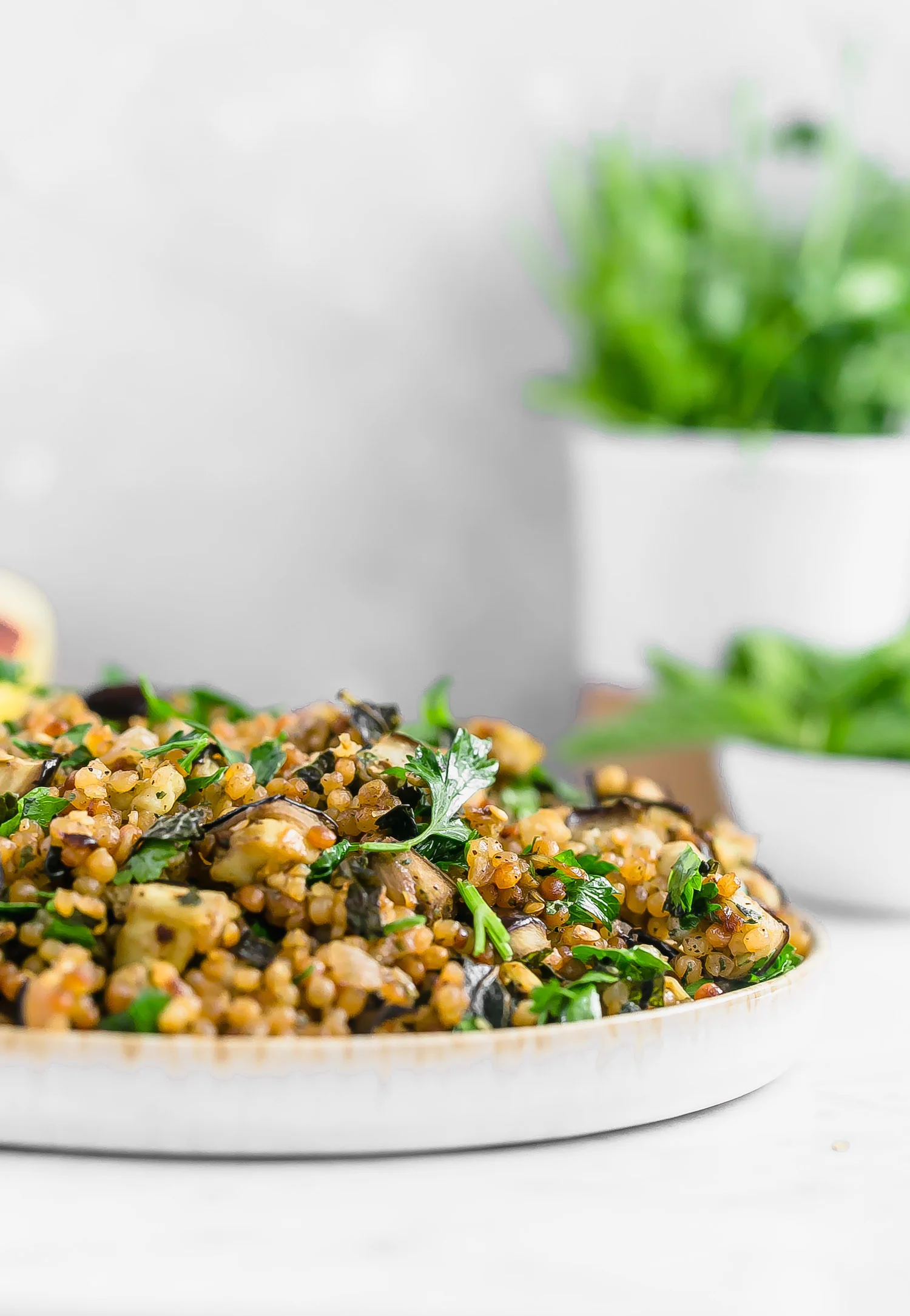 Herby Eggplant Israeli Couscous Truffles and Trends